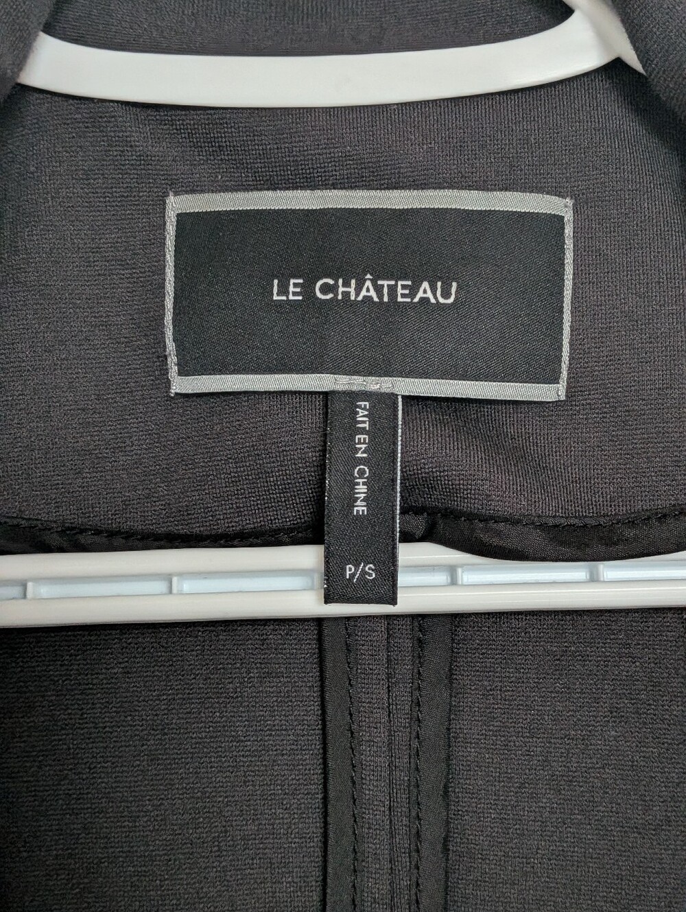 Le Château Black Open Front Waterfall Women's Blazer Jacket – Size Small - Picture 4 of 7